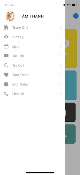 Màn hình ứng dụng Thiên Cơ